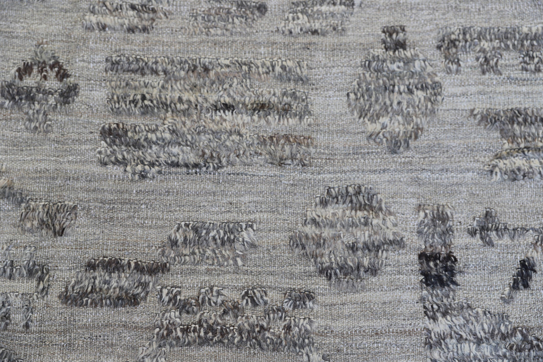 9'x12' Moroccan Rug | Symbolic Pattern Barchi Wool Shag Rug