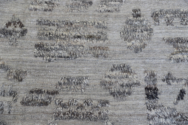 9'x12' Moroccan Rug | Symbolic Pattern Barchi Wool Shag Rug
