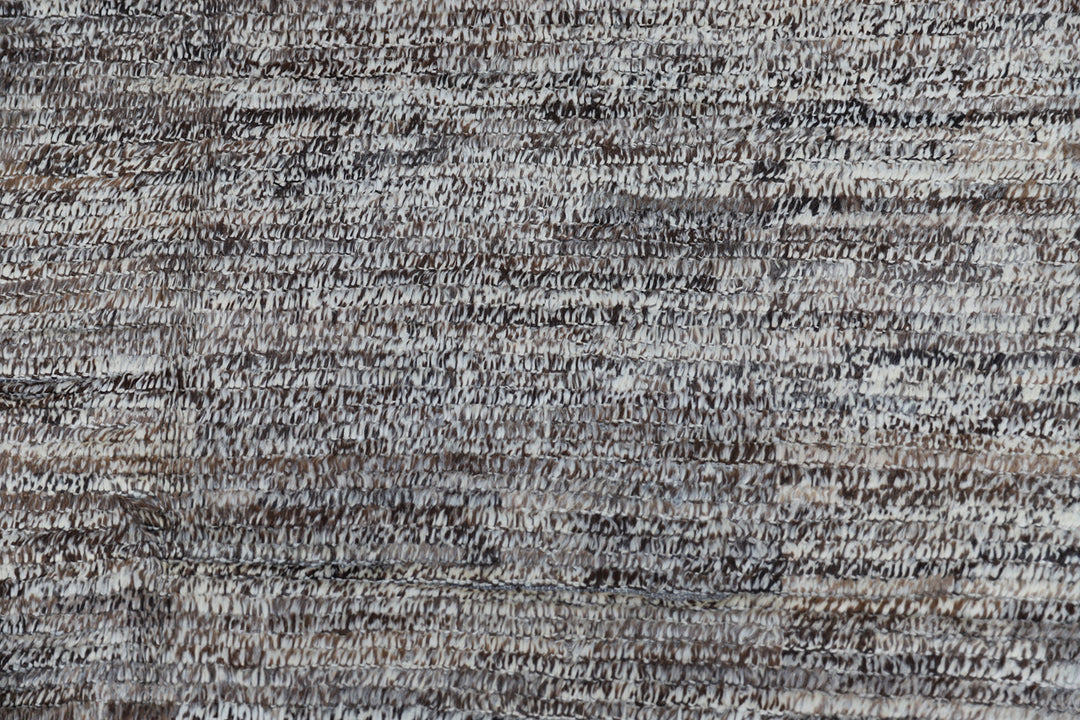 9'x12' Solid Brown Gray Contemporary| Moroccan Style| Wool Rug