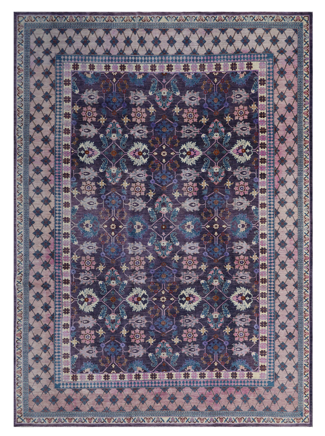 9'x12' Wool Area Rug | Amethyst Color | Ariana Traditional Rug