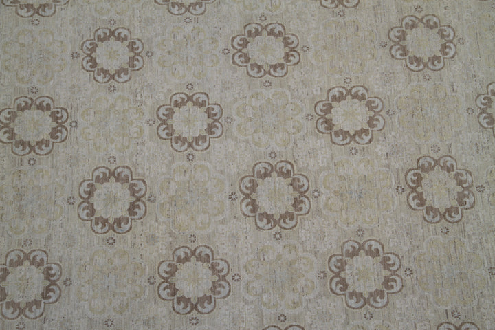 9'x12' Wool Area Rug | Pale Soft Color | Ariana Transitional Rug