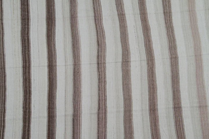 9'x15' Wool Kilim | Ariana Striped Earth Tone Kilim Rug