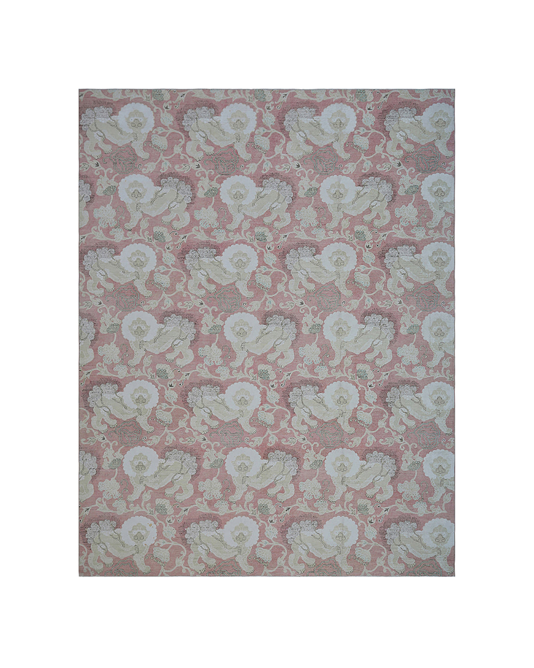 10'×12' Transitional Foo Dog Rug – Luxury Silk & Wool, Finely Hand-Knotted, Pictorial Design