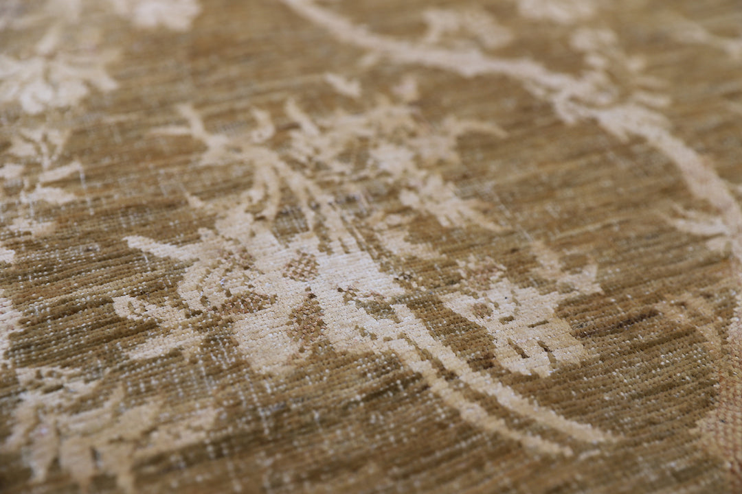 5'x15' Gold Silk and Wool Ariana Traditional Wide Runner Rug