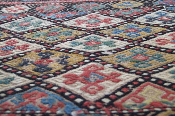 3'x4' Vintage Persian Veramin Bag Face Rug