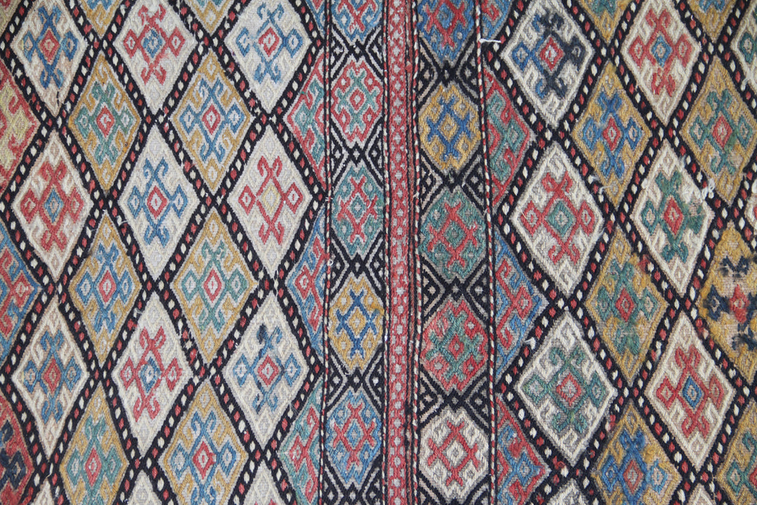 3'x4' Vintage Persian Veramin Bag Face Rug