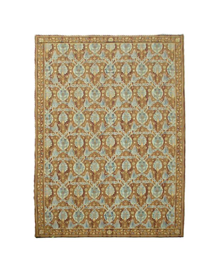 12x15 Brown Ottoman Kilim | Ariana Kilim Collection | Hand-Woven Luxury