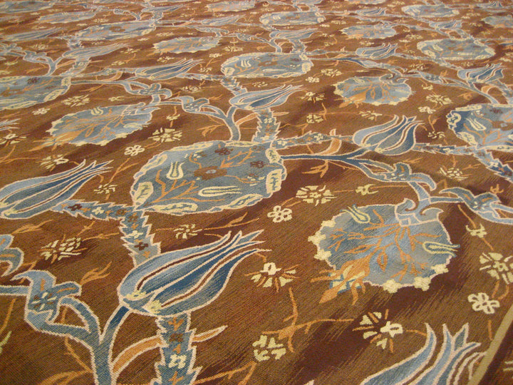 12x15 Brown Ottoman Kilim | Ariana Kilim Collection | Hand-Woven Luxury