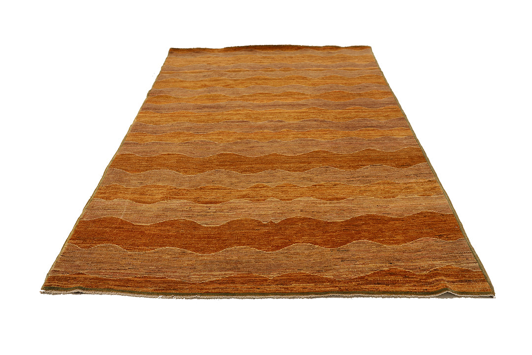 6'x8' Wool Rug | Modern Rug | Wave Design Area Rug