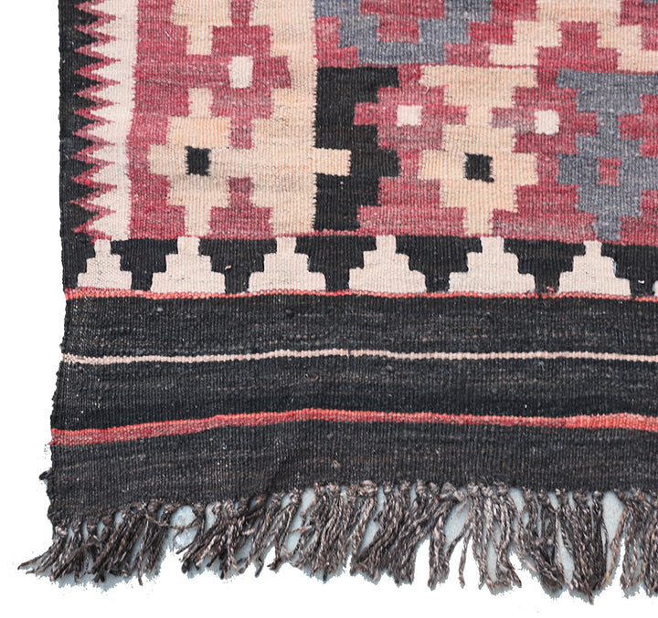 6'x9' Earthtone Hand Woven Afghan Maimana Kilim