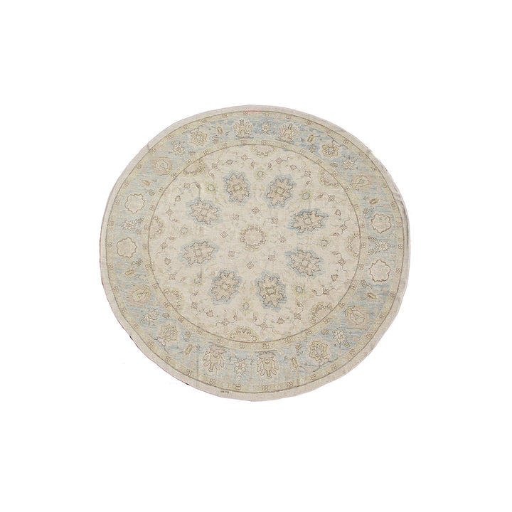 10'x10' Afghan Rug | Round Wool Rug | Hand-Knotted Ariana Traditional