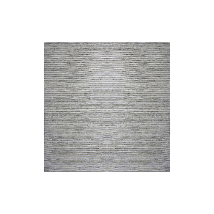 10'x10' Square Brown & Cream Striped Wool Rug