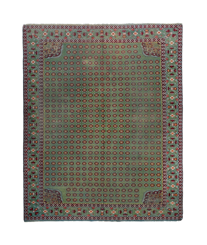 10'x12' Antique English Rug | Hand-knotted Rug | Wool Rug