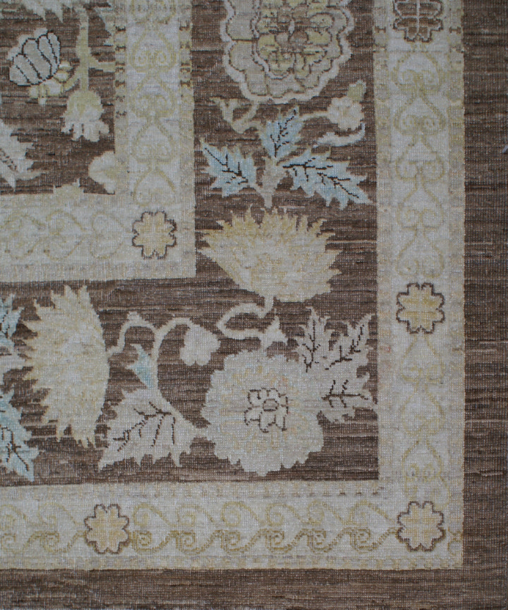 10'x12' Luxury Ariana Floral Handmade Rug | Ukrainian Design in Browns & Earthtones