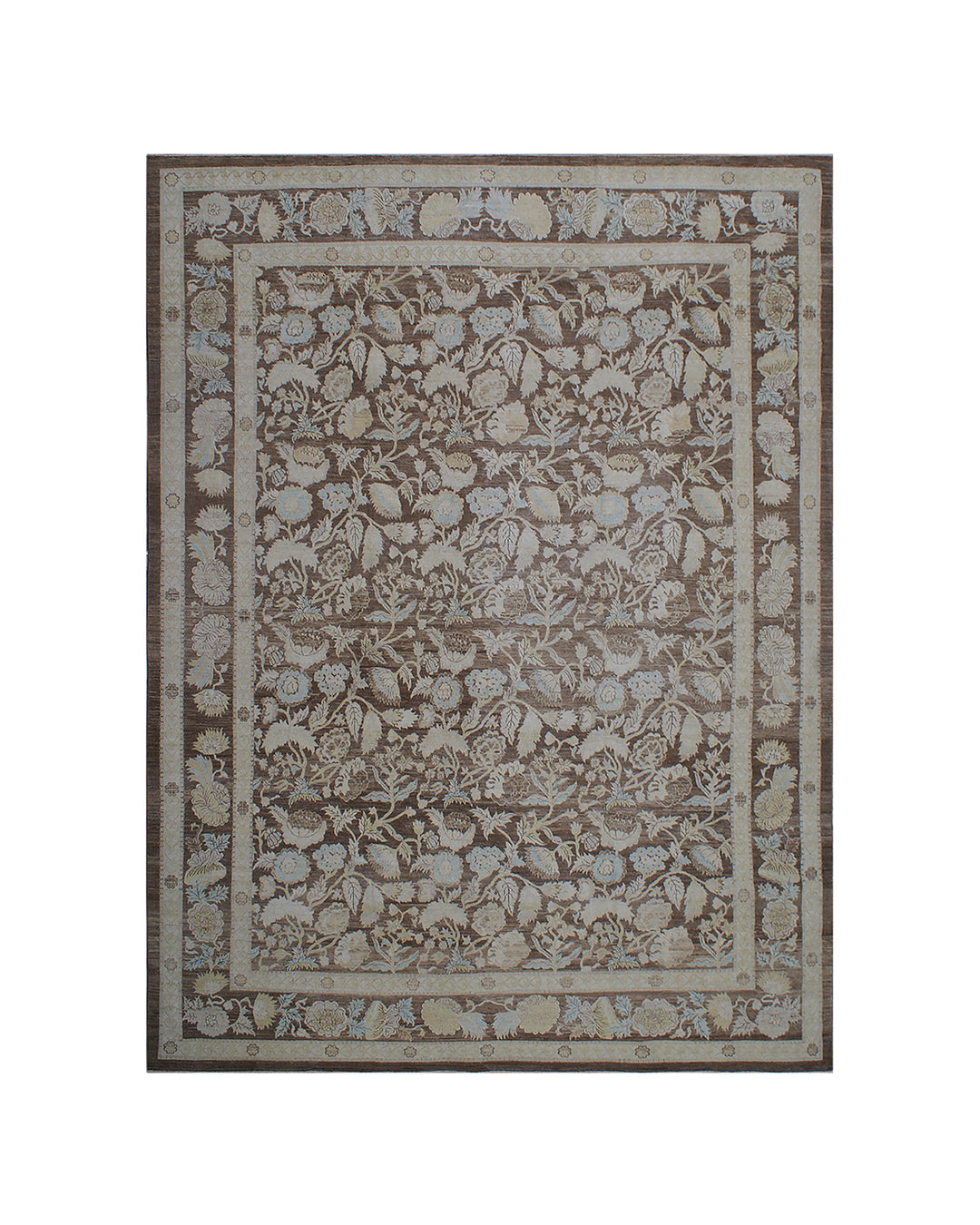 10'x12' Luxury Ariana Floral Handmade Rug | Ukrainian Design in Browns & Earthtones