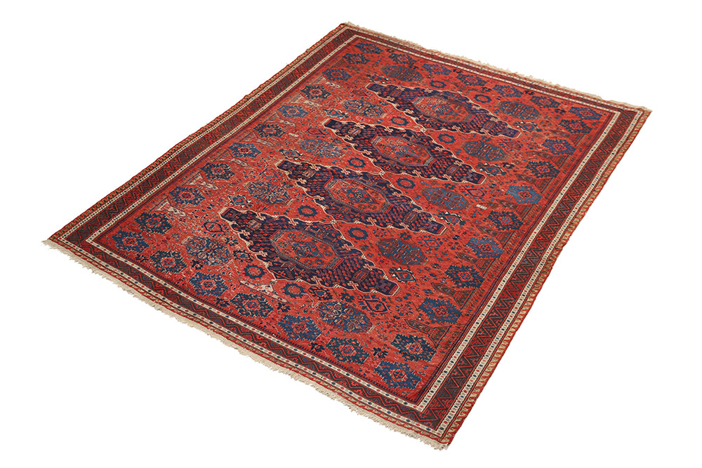 10'x13' Antique Caucasian Soumak Rug – Handwoven Organic Wool, Geometric