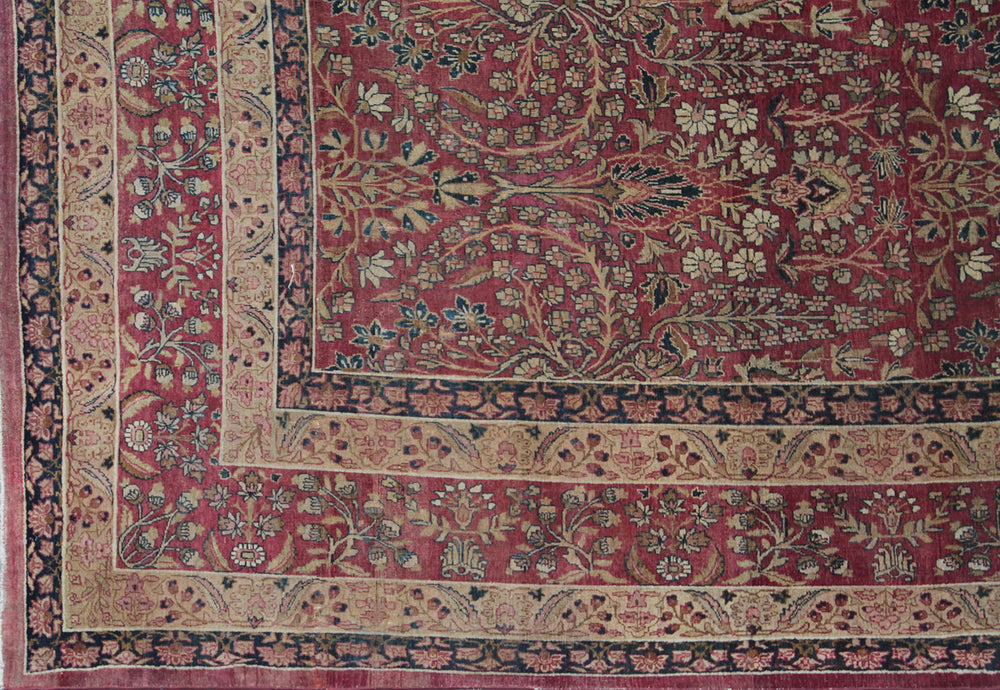 Antique Persian Rug | Kirmanshah | Floral Wool Area Rug