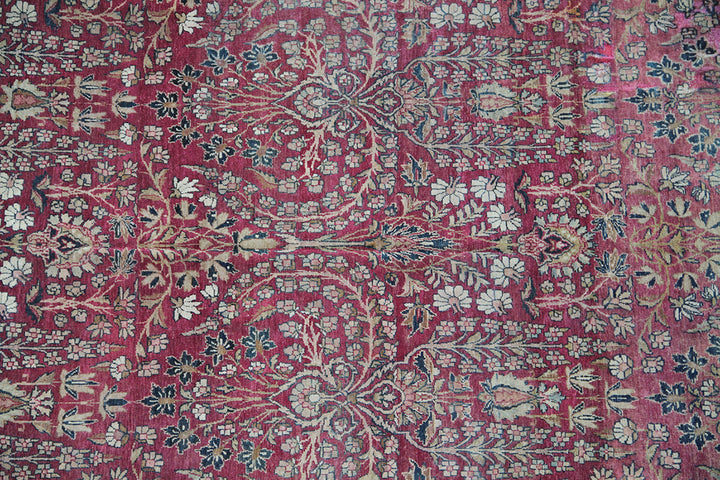 Antique Persian Rug | Kirmanshah | Floral Wool Area Rug