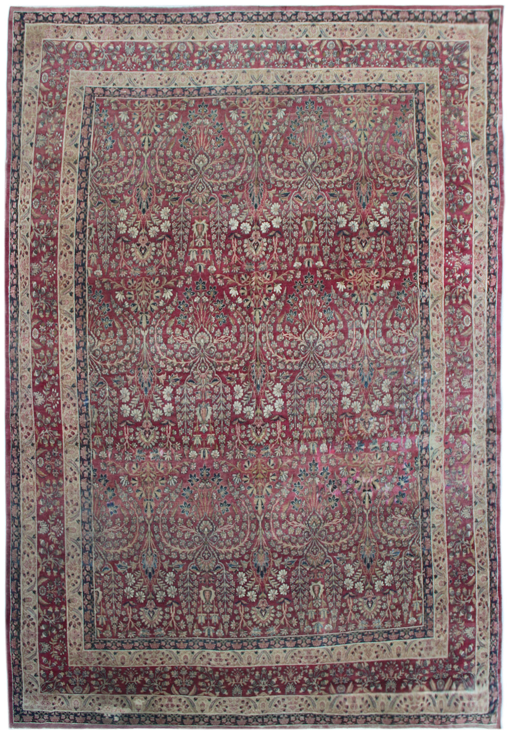 Antique Persian Rug | Kirmanshah | Floral Wool Area Rug