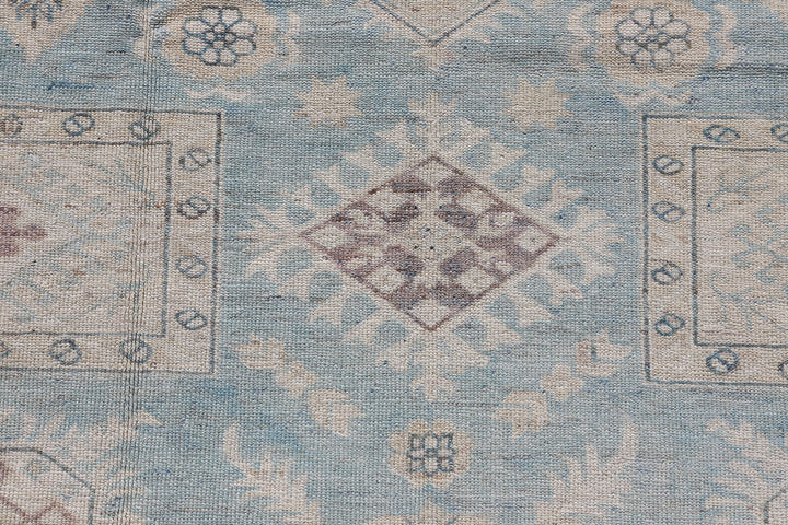 Caucasian Traditional Blue Ivory Brown Ariana Hazara Rug