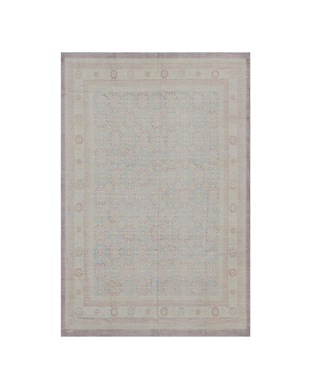 10'x13' Ariana Pale Blue & Pink Samarkand Design Rug