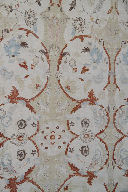 10x13 Ariana Transitional Polonaise Tan Copper Silk Rug