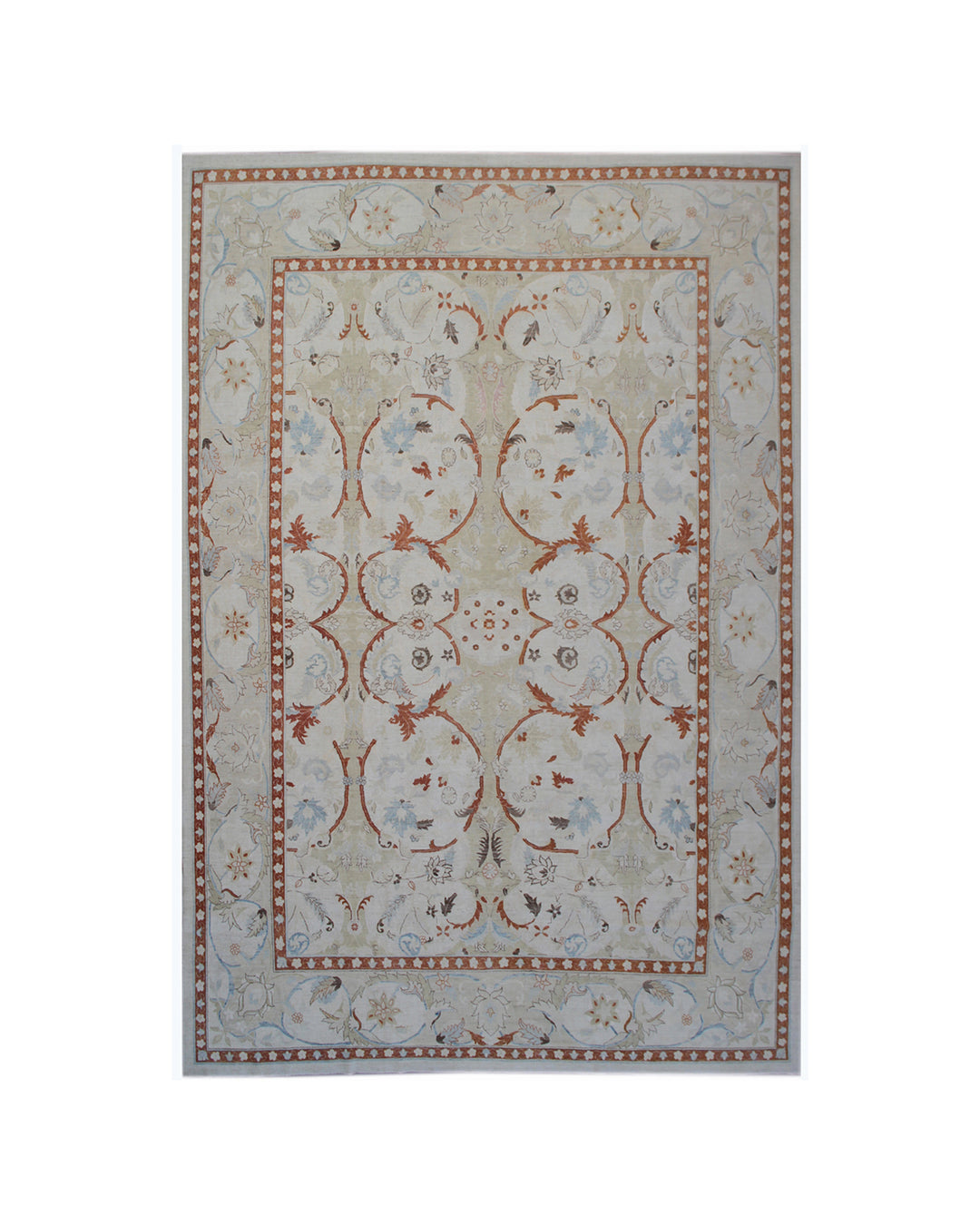 10x13 Ariana Transitional Polonaise Tan Copper Silk Rug