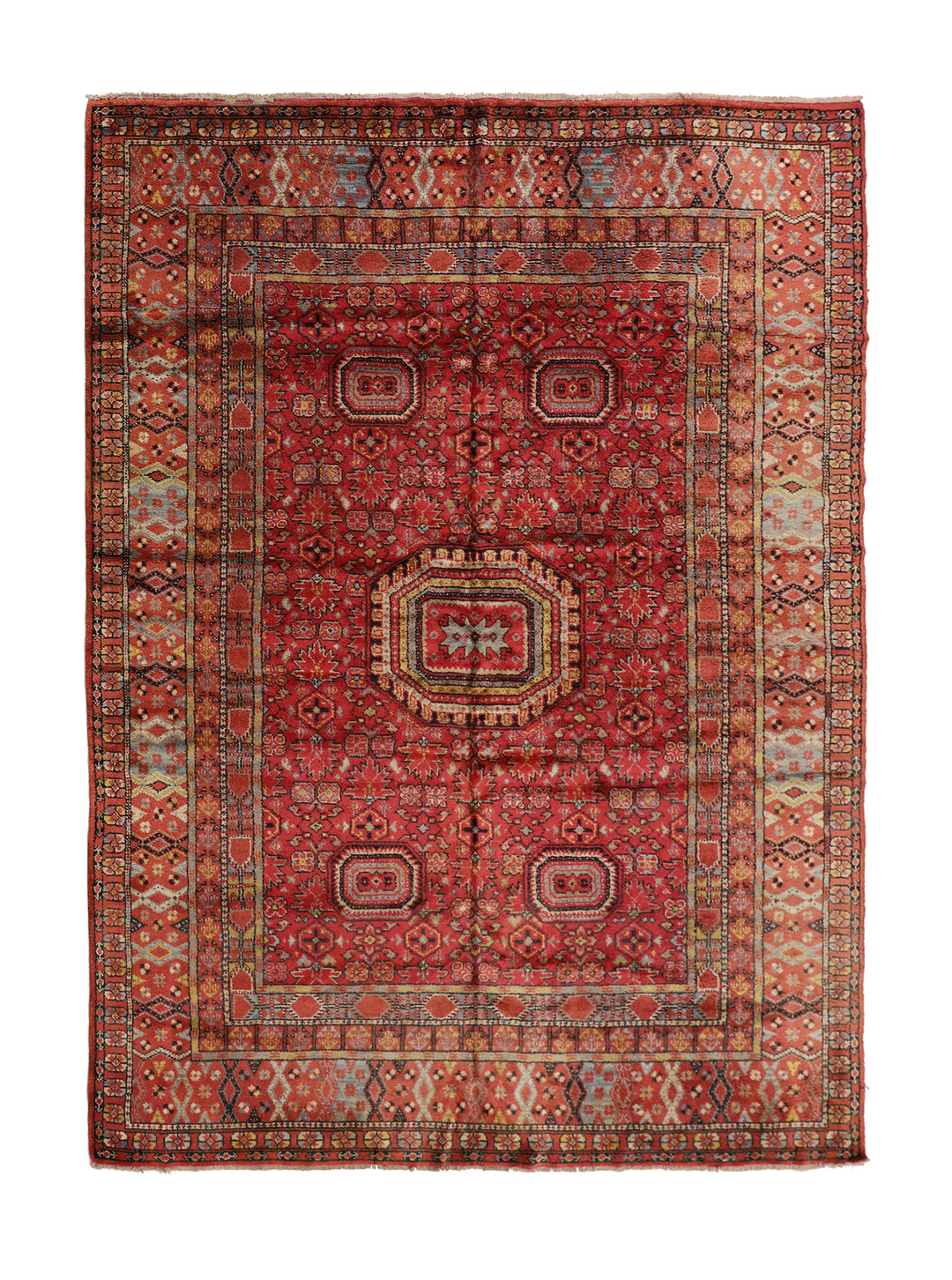 10'x13' Bashir Ersari Hand-Knotted Rug | Organic Wool | Geometric Design