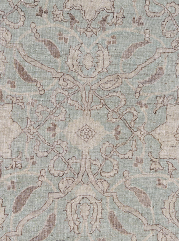 10'x13' Fine Quality Green Blue Ivory Pink Ariana Traditional Rug