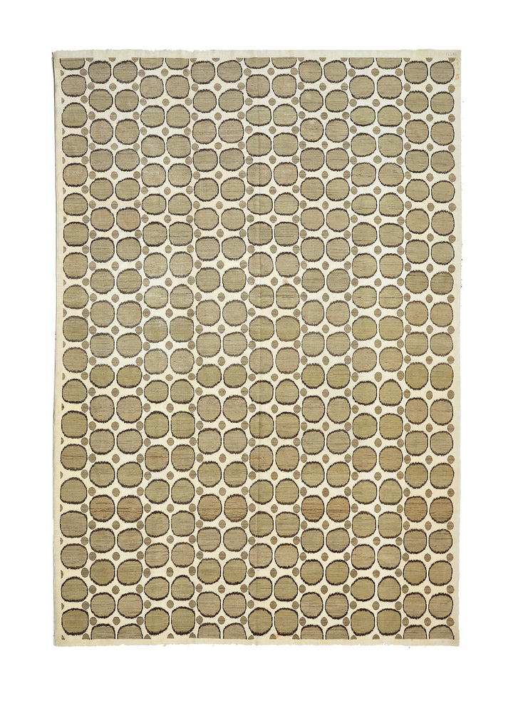 10'x13' Fine Cotton & Wool Ariana Modern Design Area Rug