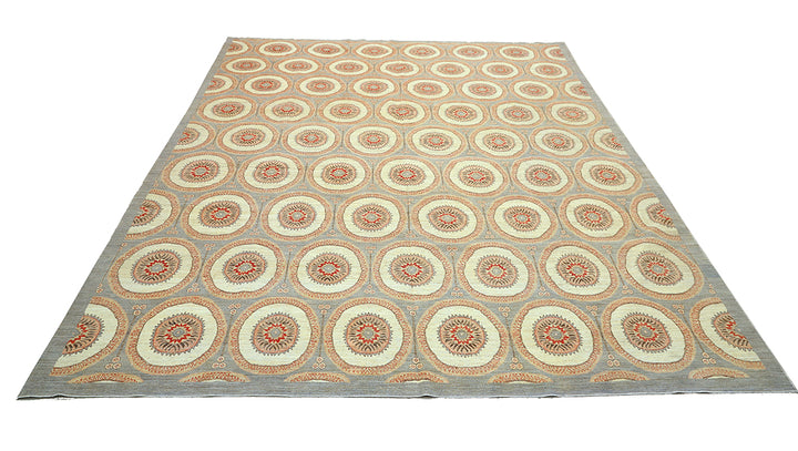 10'x13' Wool Rug | European Design | Ariana Transitional Handmade Area Rug