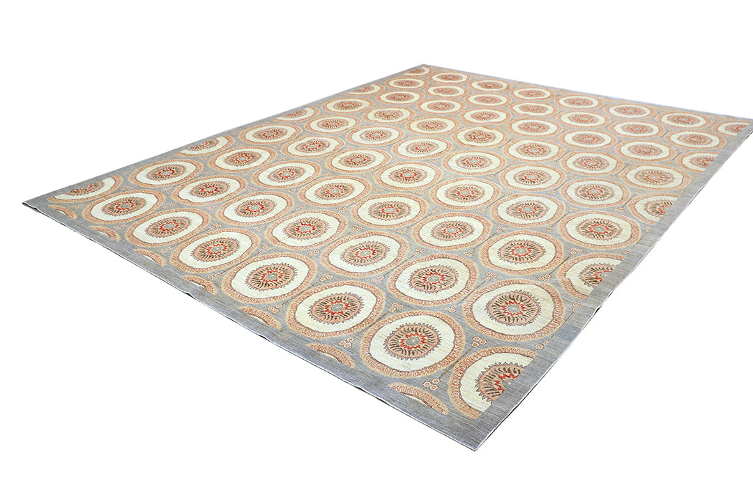 10'x13' Wool Rug | European Design | Ariana Transitional Handmade Area Rug