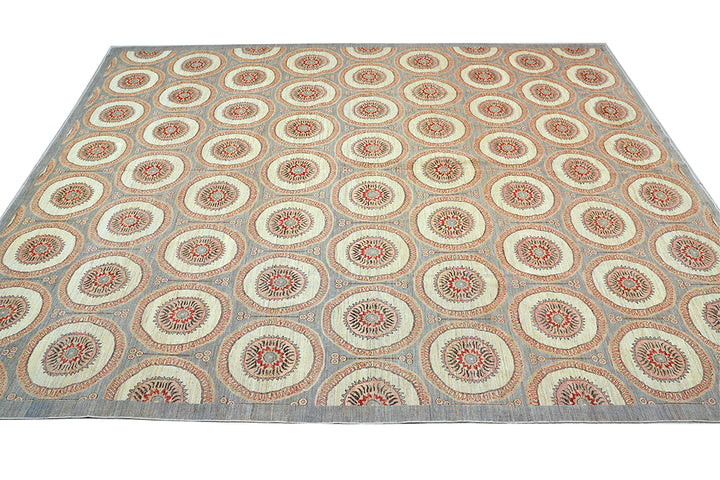 10'x13' Wool Rug | European Design | Ariana Transitional Handmade Area Rug