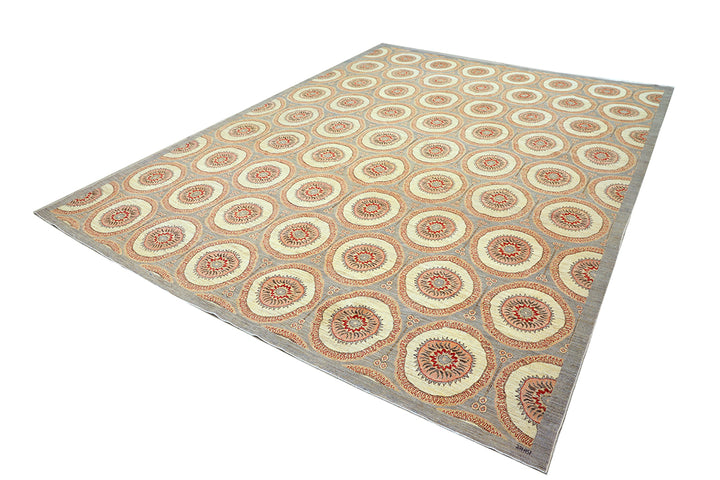 10'x13' Wool Rug | European Design | Ariana Transitional Handmade Area Rug