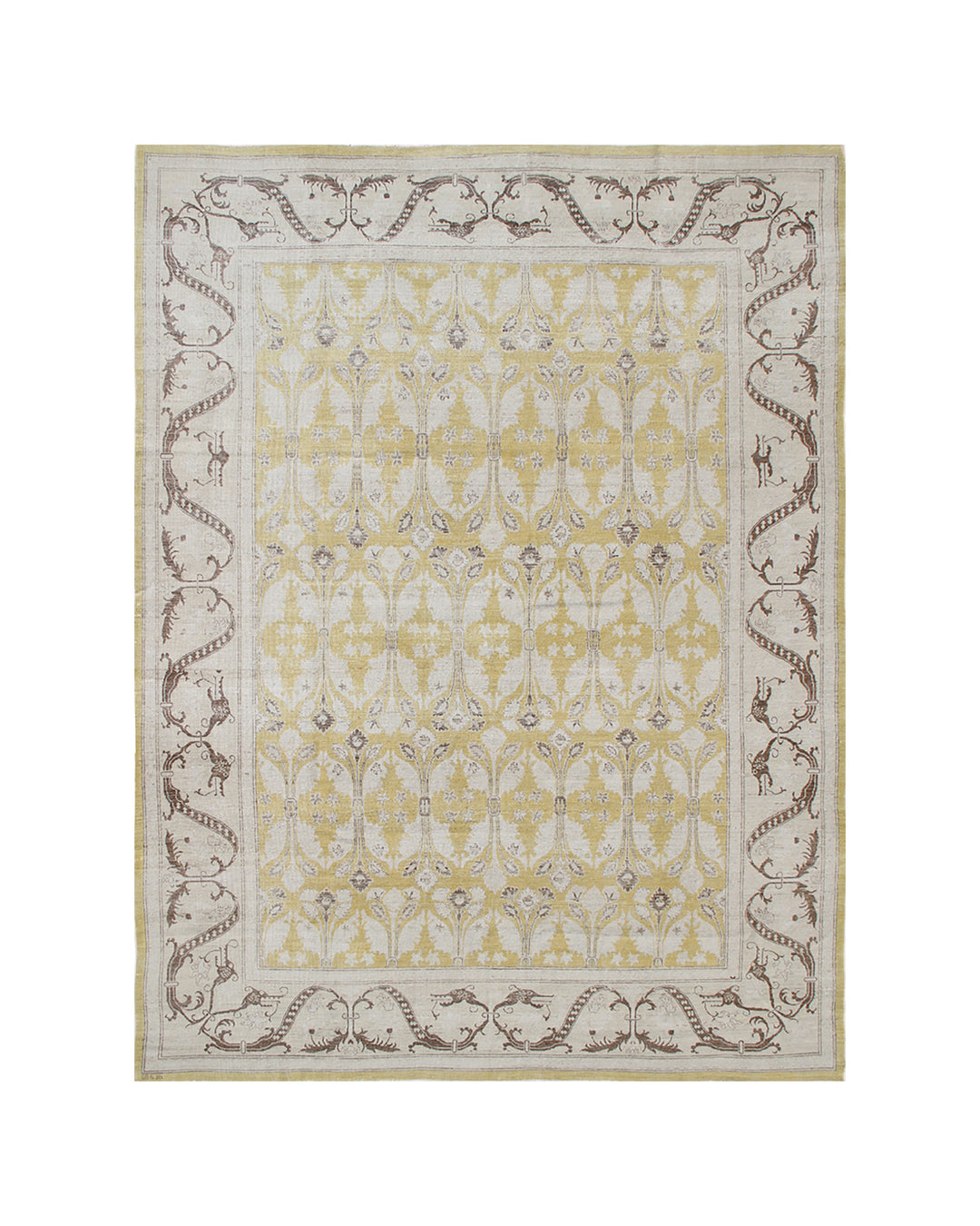 10'x13' Yellow Wool Rug | Ariana | Spanish Rug