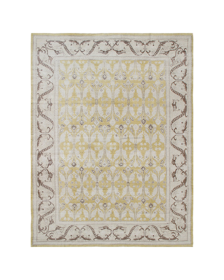 10'x13' Yellow Wool Rug | Ariana | Spanish Rug