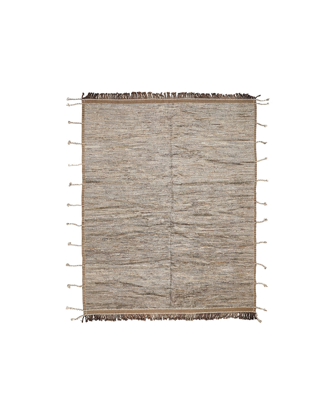 10'x14' Afghan Hand-Knotted Moroccan Shag Rug | Undyed Wool Rug