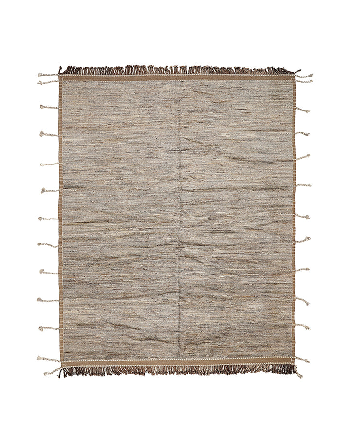 10'x14' Afghan Hand-Knotted Moroccan Shag Rug | Undyed Wool Rug