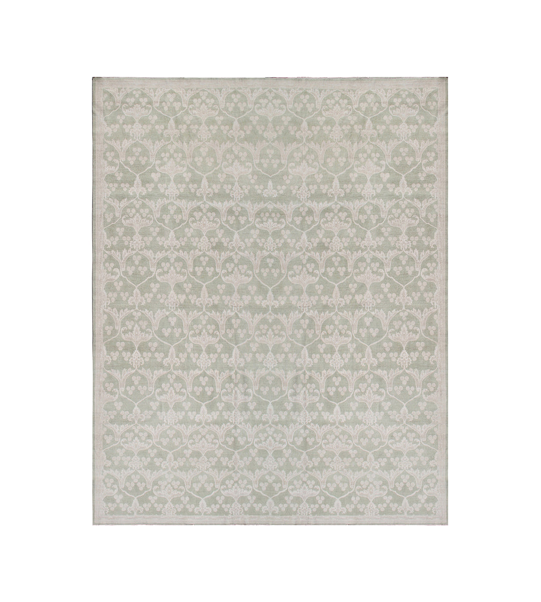 10x14 Ariana Luxury Green and Silk Ottoman Design Rug