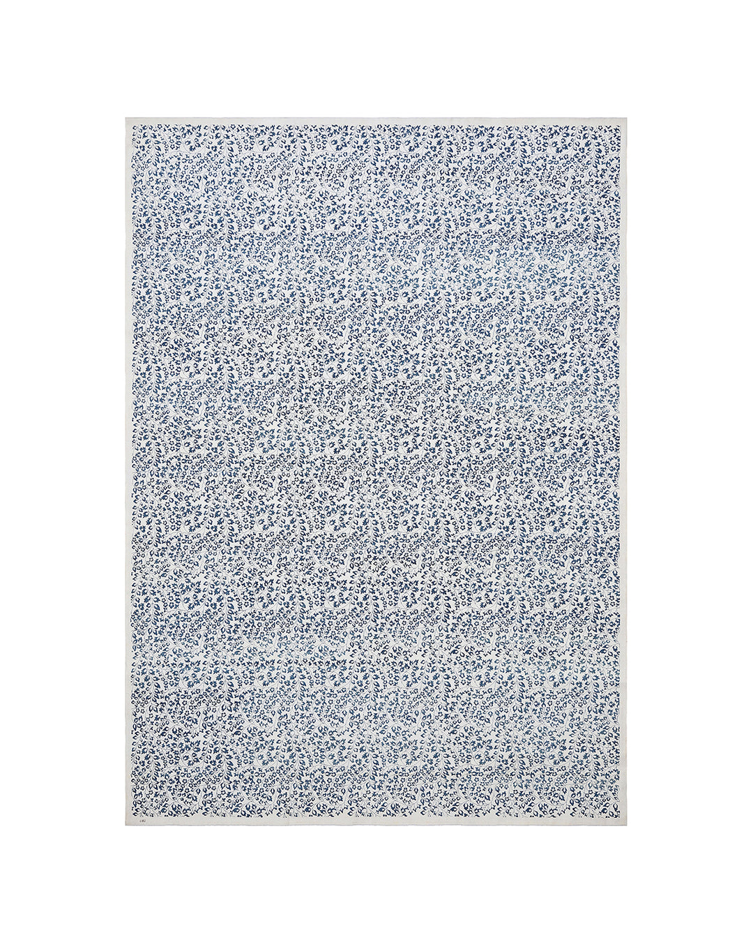Unique 10x14 Ariana modern Millefleur French floral design rug in wool and cotton from a trusted dealer with over 45 years of experience.