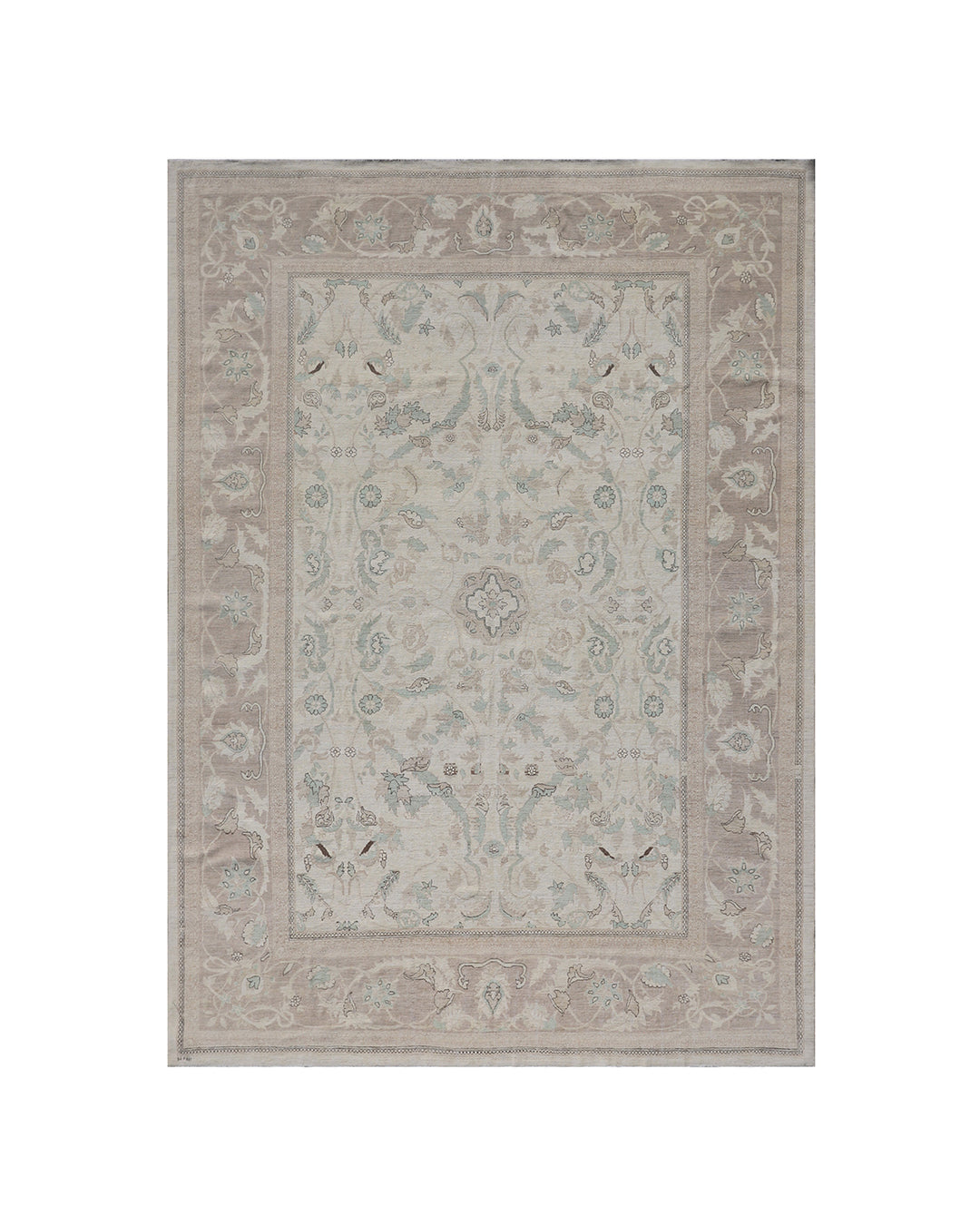 Unique 10x14 Ariana Polonaise luxury silk and wool rug in green, blue, pink, and ivory from a trusted dealer with over 45 years of experience.
