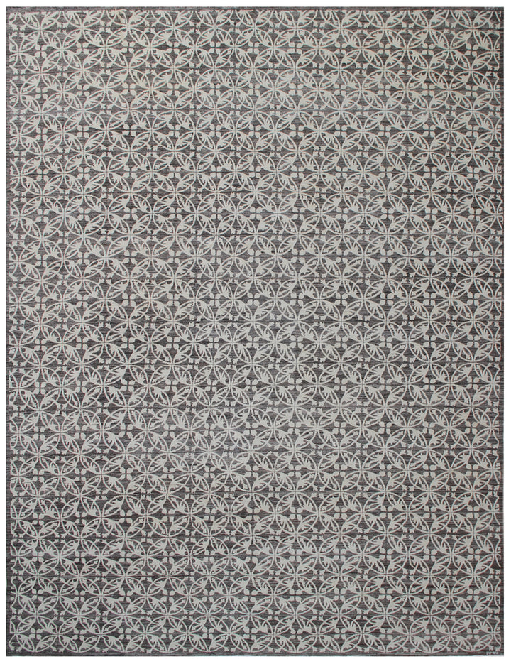 Brown Wool Area Rug | Ariana Modern Brown White Rug