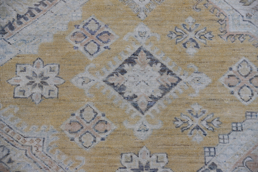 Geometric Rug | Yellow & Blue | Ariana Hazara Rug