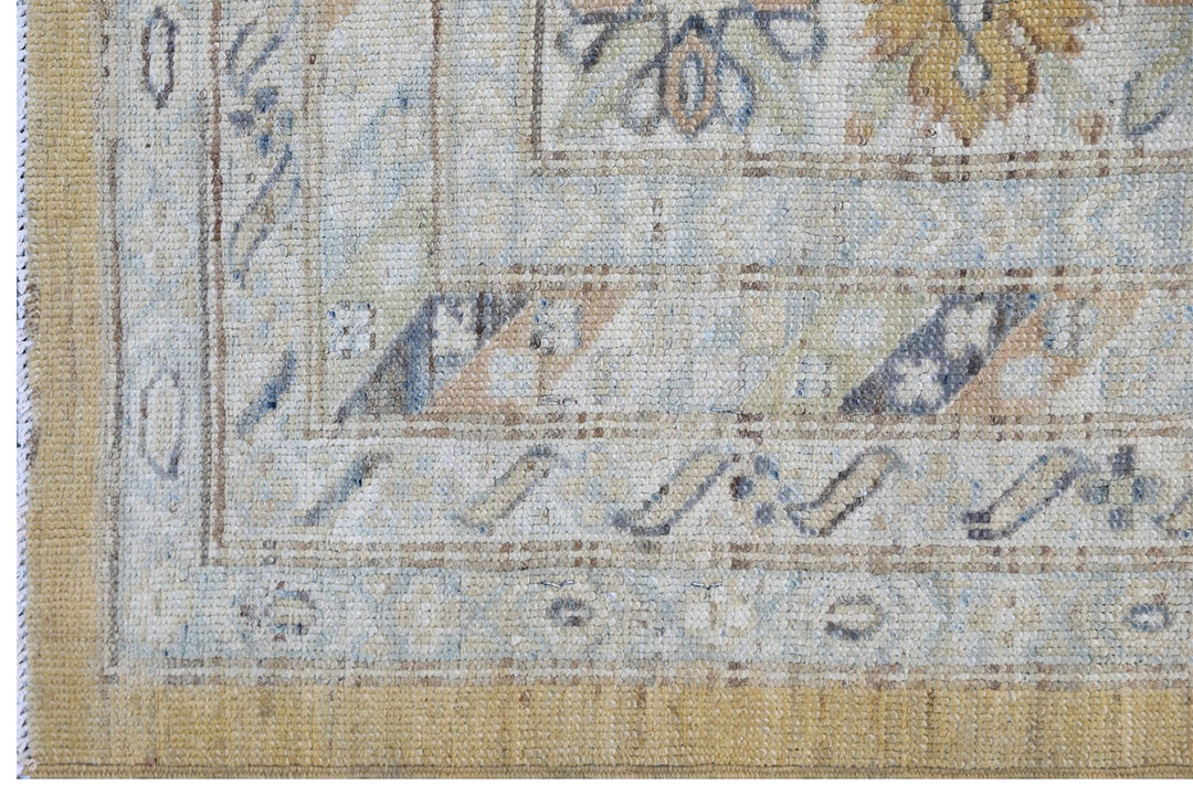 Ariana Hazara Geometric Tribal Hand-Knotted Wool Rug 14'1" x 10'5"