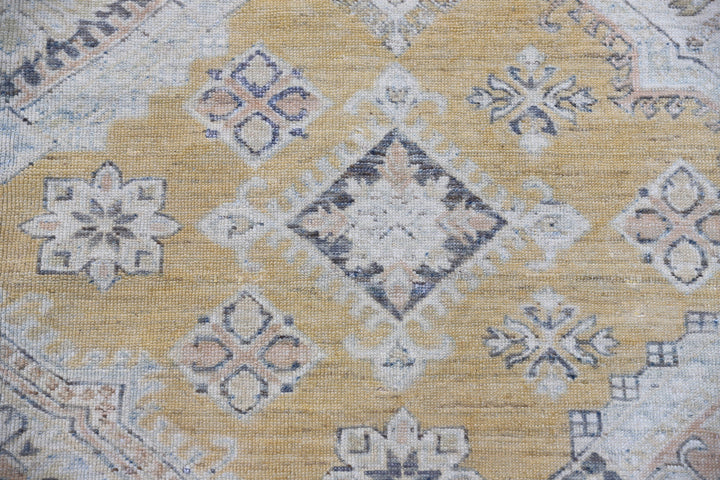 Ariana Hazara Geometric Tribal Hand-Knotted Wool Rug 14'1" x 10'5"