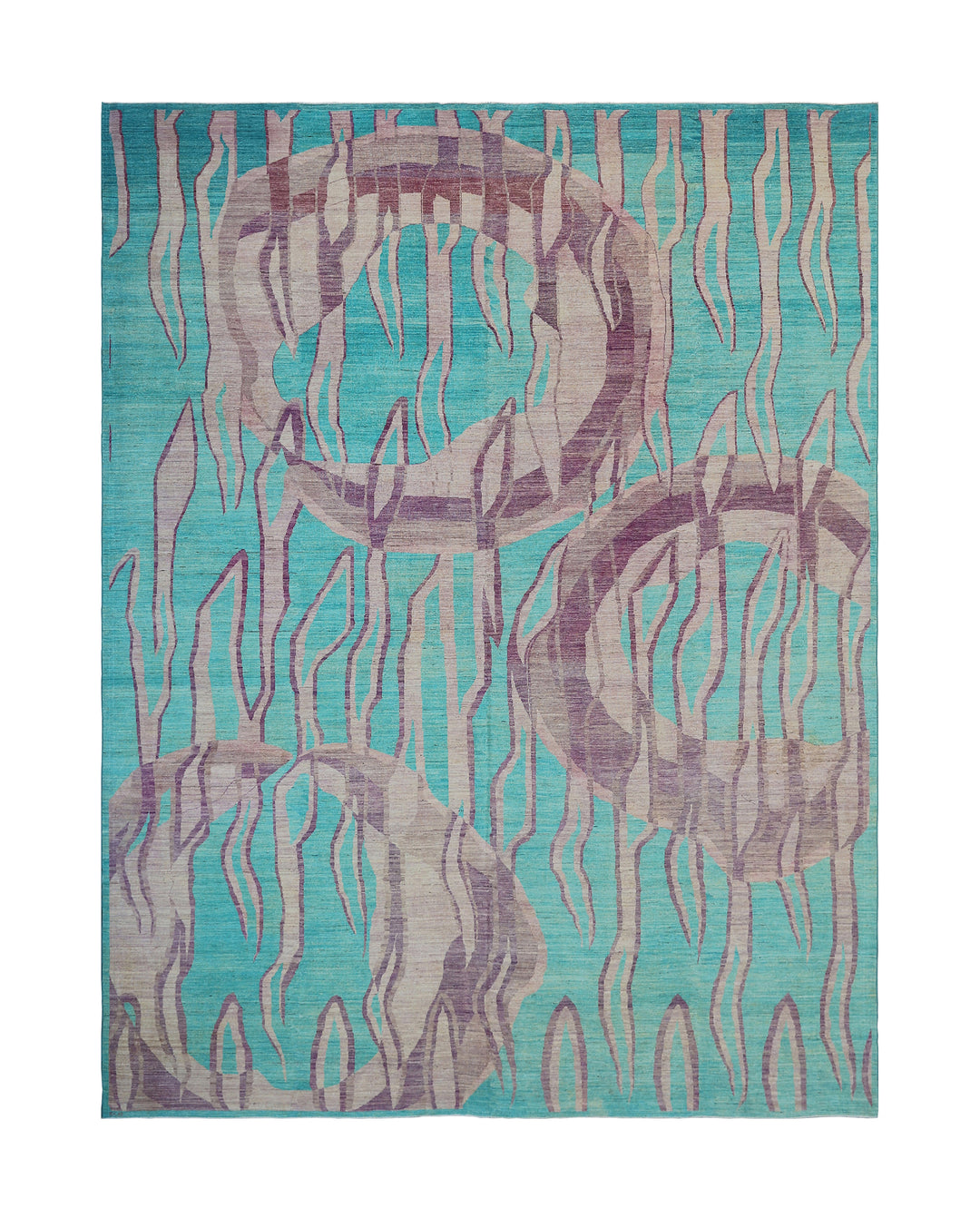 10'x14' Modern Afghan Rug – Hand-Knotted by Hazara Women | Organic Wool