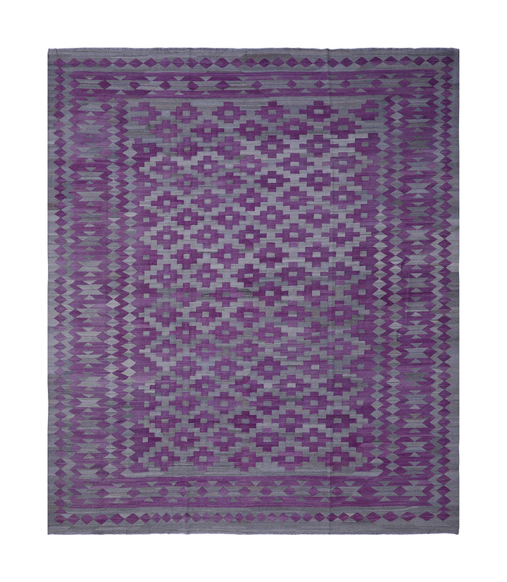 10'x14' Modern Kilim Rug | Handwoven Maimana Kilim Rug