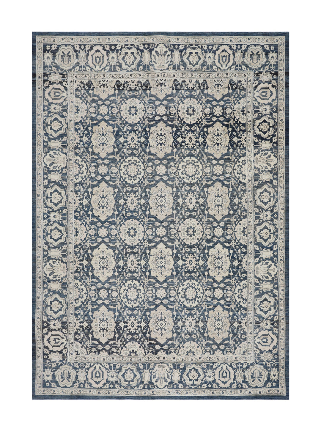 10'x14' Navy Blue Agra 505 Design Ariana Traditional Rug
