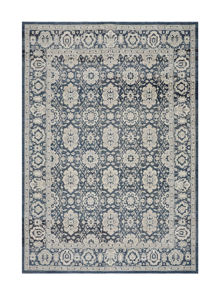 10'x14' Navy Blue Agra 505 Design Ariana Traditional Rug