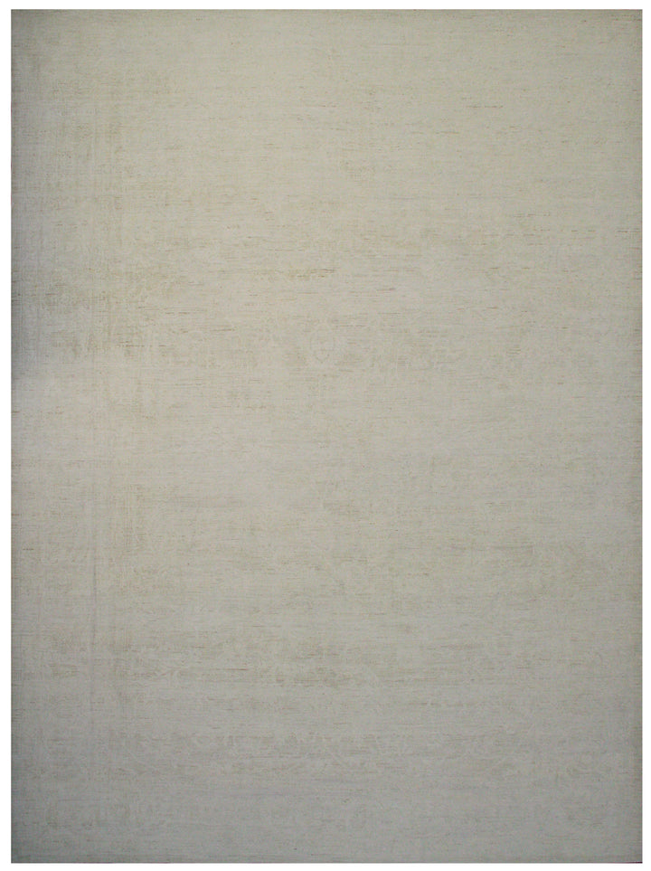 10'x14' Pale Washed-out Rug | Hand-knotted Transitional Rug